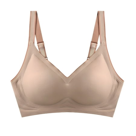 NECHOLOGY Womens Comfortable Traceless No Steel Ring Underwear Thin Cup Underwear Padded Bras for Women Underwear Beige XX-Large
NECHOLOGY Womens Comfortable Traceless No Steel Ring Underwear Thin Cup Underwear Padded Bras for Women Underwear Beige XX-Large