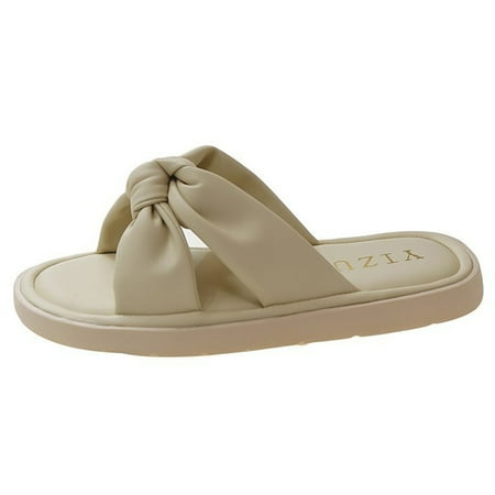 Kukoosong Womens Sandals Casual Fashion Slippers Solid Color Bowknot Flat Beach Slippers Flat Sandals for Women Yellow 38
Kukoosong Womens Sandals Casual Fashion Slippers Solid Color Bowknot Flat Beach Slippers Flat Sandals for Women Yellow 38