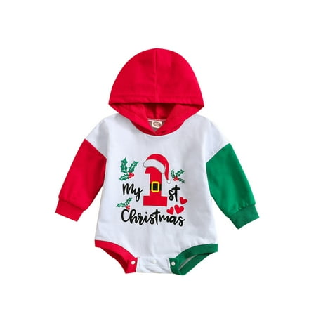 Infant Baby Christmas Clothes Long Sleeve Letter Stripe Santa Claus Print Hooded Sweatshirt Romper
Infant Baby Christmas Clothes Long Sleeve Letter Stripe Santa Claus Print Hooded Sweatshirt Romper