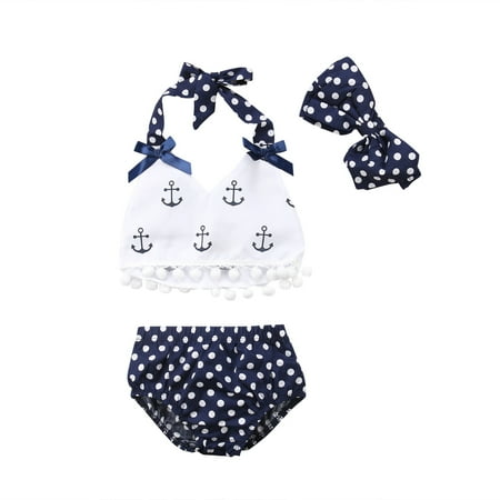 Mioliknya Baby Girls Hanging Neck Print Short Top + Polka Dot Shorts +Headband Clothes Set
Mioliknya Baby Girls Hanging Neck Print Short Top + Polka Dot Shorts +Headband Clothes Set