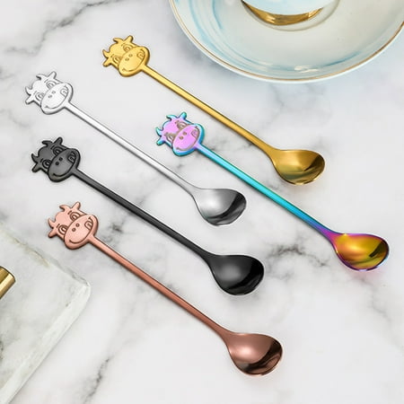 GROFRY Creative Stainless Steel Bull Head Pattern Coffee Stirring Teaspoons Tea Dessert Spoon for Kitchen
GROFRY Creative Stainless Steel Bull Head Pattern Coffee Stirring Teaspoons Tea Dessert Spoon for Kitchen