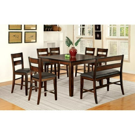 Furniture of America Gibson Bold Counter Height 8 Piece Dining Table Set