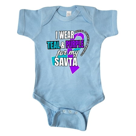 Inktastic Suicide Prevention I Wear Teal and Purple for My Savta Gift Baby Boy or Baby Girl Bodysuit
Inktastic Suicide Prevention I Wear Teal and Purple for My Savta Gift Baby Boy or Baby Girl Bodysuit