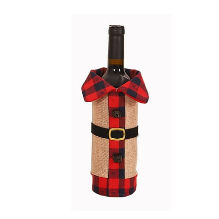 Christmas Wine Bottle Cover Linen Plaid Clothes Wine Bottle Cover Christmas Decorations
Christmas Wine Bottle Cover Linen Plaid Clothes Wine Bottle Cover Christmas Decorations