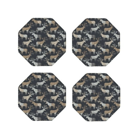 Leather Coasters Set of 4 - Abstract Funny Deer Lightweight Non-Slip Drink Coasters for Desk Anti-Scalding Desk Cup Coasters for Office Table Decor Octagon
Leather Coasters Set of 4 - Abstract Funny Deer Lightweight Non-Slip Drink Coasters for Desk Anti-Scalding Desk Cup Coasters for Office Table Decor Octagon