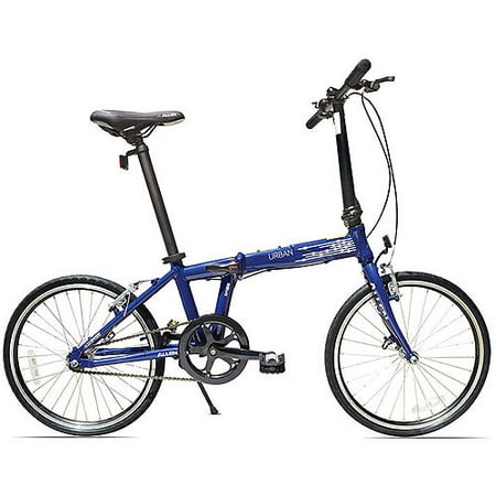 Allen Sports Urban 1-Speed Aluminum Folding Bicycle, Blue
