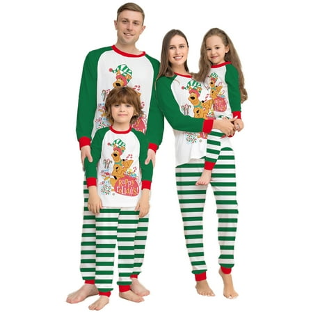 Gwiyeopda Family Christmas Pajamas Matching Set Dog Print Long-Sleeve Striped Sleepwear Pyjamas Nightwear
Gwiyeopda Family Christmas Pajamas Matching Set Dog Print Long-Sleeve Striped Sleepwear Pyjamas Nightwear