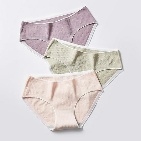 Best Gift! MIARHB Ladies Sexy Solid Color Vertical Pattern Cotton Crotch Seamless Panties
Best Gift! MIARHB Ladies Sexy Solid Color Vertical Pattern Cotton Crotch Seamless Panties