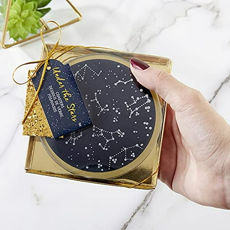 Kate Aspen Under the Stars Coaster Set Navy/Gold/White