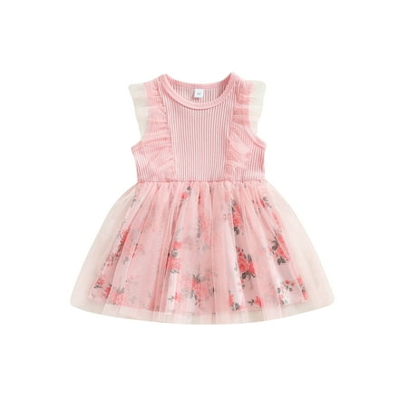 aturustex Cute Toddler Baby Girl Summer Princess Dress Floral Ribbed Patchwork Sleeveless Strap Tulle One Piece Tutu A-line Dresses 1-5 Years
aturustex Cute Toddler Baby Girl Summer Princess Dress Floral Ribbed Patchwork Sleeveless Strap Tulle One Piece Tutu A-line Dresses 1-5 Years