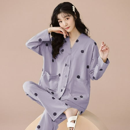 DanceeMangoo Women Sleepwear Suit Autumn Winter Womens Cotton Long Sleeve Pajamas Set Loose Adult Mother Sleepwear Set Soft Home Wear Cloth
DanceeMangoo Women Sleepwear Suit Autumn Winter Womens Cotton Long Sleeve Pajamas Set Loose Adult Mother Sleepwear Set Soft Home Wear Cloth
