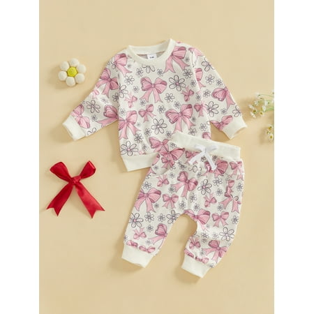 Mama s sunshine Baby Toddler Girl Fall Outfits Bow Flower Print Long Sleeve Sweatshirt Elastic Waist Long Pants 2 Pcs Set
Mama s sunshine Baby Toddler Girl Fall Outfits Bow Flower Print Long Sleeve Sweatshirt Elastic Waist Long Pants 2 Pcs Set
