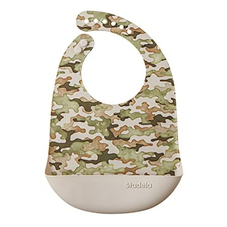 Stadela Baby Silicone Feeding Bib Waterproof Adjustable Unisex for Baby Boy or Girl Camouflage Print
Stadela Baby Silicone Feeding Bib Waterproof Adjustable Unisex for Baby Boy or Girl Camouflage Print