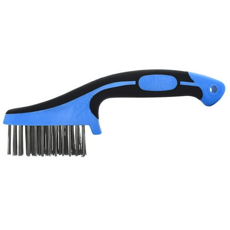 Paint Cleaning Oil Slag Stainless Steel Wire Scratch Brush Soft Grip Automotive