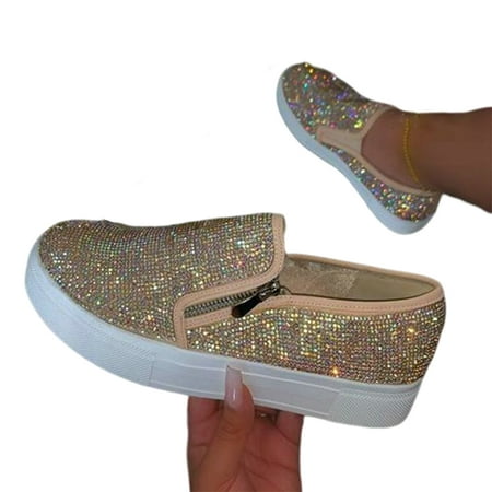 Woman Non-slipped Shoes Breathable PU Glittering Rhinestones Shoes for Autumn Spring Early Summer
Woman Non-slipped Shoes Breathable PU Glittering Rhinestones Shoes for Autumn Spring Early Summer