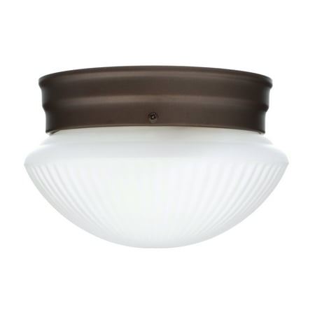 Mainstays 7.25 Flush Mount Ceiling Fixture Bronze 60W