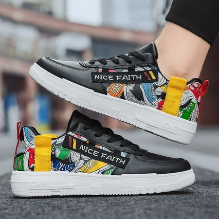 Men‘s Cartoon Print Skate Shoes With ”NICE FAITH” Patch Decor Men‘s Casual Lightweight Sneakers
Men‘s Cartoon Print Skate Shoes With ”NICE FAITH” Patch Decor Men‘s Casual Lightweight Sneakers