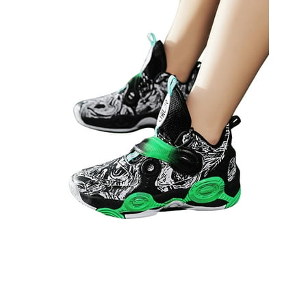 Fangasis Boys Sneakers Color Block Athletic Sneaker Breathable Basketball Shoes Kids Running Shoe School Comfort Magic Tape Trainers Black Green 6.5
Fangasis Boys Sneakers Color Block Athletic Sneaker Breathable Basketball Shoes Kids Running Shoe School Comfort Magic Tape Trainers Black Green 6.5