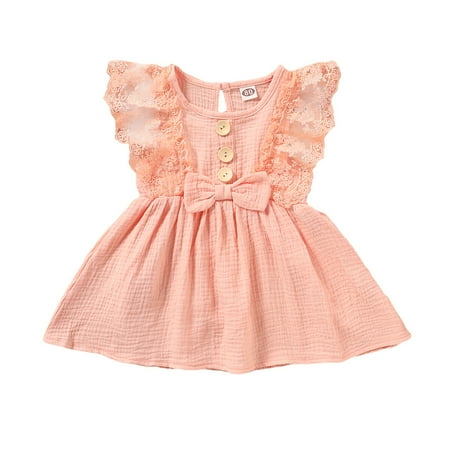 Infant Baby Girl Clothes Baby Girl Dress Sleeveless Dress Lace Sleeve Summer Dress Baby Girl Party Dress Casual Dress Pink 6-9 Months
Infant Baby Girl Clothes Baby Girl Dress Sleeveless Dress Lace Sleeve Summer Dress Baby Girl Party Dress Casual Dress Pink 6-9 Months