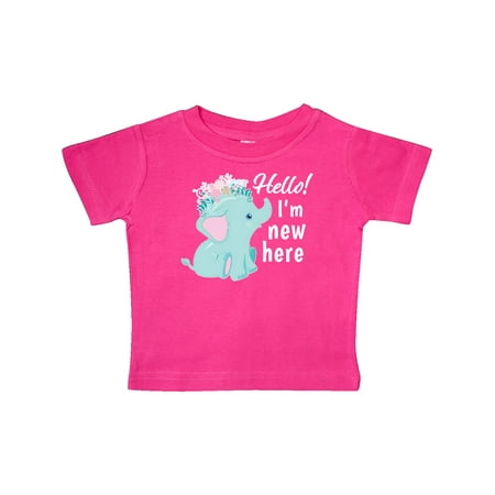 Inktastic Hello I m New Here with Cute Baby Elephant with Flower Crown Gift Baby Boy or Baby Girl T-Shirt
Inktastic Hello I m New Here with Cute Baby Elephant with Flower Crown Gift Baby Boy or Baby Girl T-Shirt