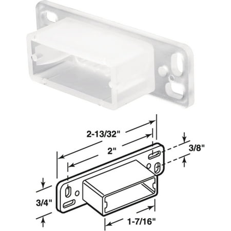 3PC Prime Line Prod. Prime-Line Side Mount Track Socket White