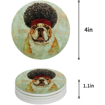 KXMDXA Bulldog Set of 6 Round Coaster for Drinks Absorbent Ceramic Stone Coasters Cup Mat with Cork Base for Home Kitchen Room Coffee Table Bar Decor
KXMDXA Bulldog Set of 6 Round Coaster for Drinks Absorbent Ceramic Stone Coasters Cup Mat with Cork Base for Home Kitchen Room Coffee Table Bar Decor