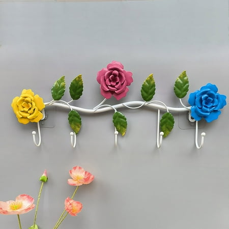 Iron Art Colorful Rose Hook Door Back Bag Coat Hat Wall Hanger Hanger Bathroom Entrance Decoration Hook
Iron Art Colorful Rose Hook Door Back Bag Coat Hat Wall Hanger Hanger Bathroom Entrance Decoration Hook