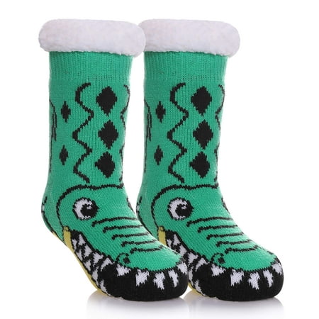 AOXION Kids Boys Girls Christmas Cute Animal Fuzzy Slipper Socks Children Soft Thick Warm Fleece Lined Non-Skid Winter Socks (Green Crocodile 6-8 Year Old)
AOXION Kids Boys Girls Christmas Cute Animal Fuzzy Slipper Socks Children Soft Thick Warm Fleece Lined Non-Skid Winter Socks (Green Crocodile 6-8 Year Old)
