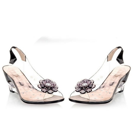 Slope With High Heel Sandals High Quality Summer Sandals For Women For The Beach 34 Black
Slope With High Heel Sandals High Quality Summer Sandals For Women For The Beach 34 Black