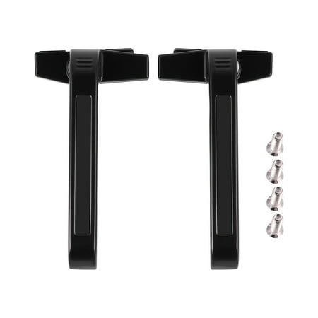 2pcs Inner Window Handle Aluminum Window Handle Child Safety Window Locks Window Accessory for Home House Office (Black)