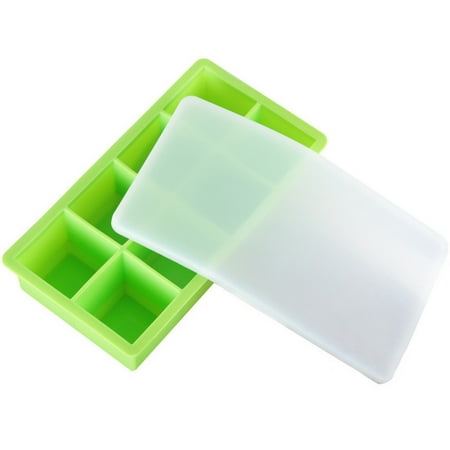 WANYNG Ice Cube Mold Covered Ice Tray Set With 8 Ice Cubes Molds Flexible Rubber Stackable mold with Green
WANYNG Ice Cube Mold Covered Ice Tray Set With 8 Ice Cubes Molds Flexible Rubber Stackable mold with Green
