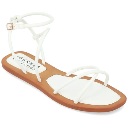 Journee Collection Womens Farron Tru Comfort Foam Buckle Flat Sandals