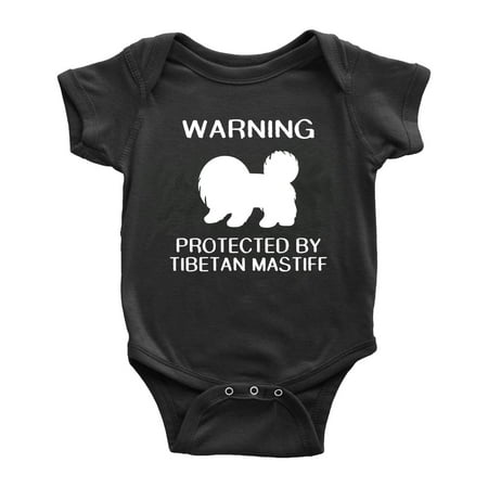 Warning: Protected by A Tibetan Mastiff Dog Funny Baby Rompers Baby Clothes (Black 0-3 Months)
Warning: Protected by A Tibetan Mastiff Dog Funny Baby Rompers Baby Clothes (Black 0-3 Months)