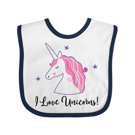 Inktastic Unicorn Girls Cute Fantasy Gift Baby Girl Bib