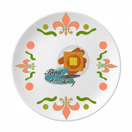 Hong Kong French Toast China Flower Ceramics Plate Tableware Dinner Dish