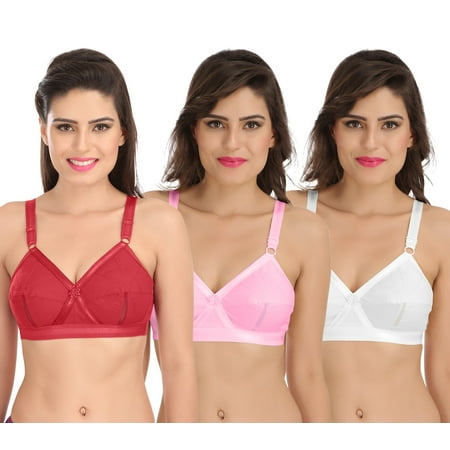 Ossirrio Women Everyday Comfort Full Cup Bra Non Wired Plus Size Cotton Bra Pack of 3
Ossirrio Women Everyday Comfort Full Cup Bra Non Wired Plus Size Cotton Bra Pack of 3