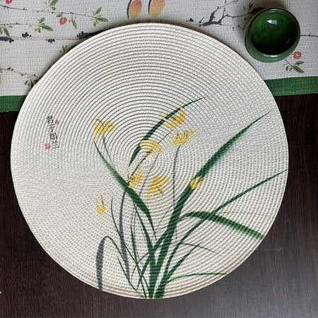 QWZNDZG Chinese style table mat creative placemat Chinese printing waterproof and oil-proof dinner plate mat round placemat spot
QWZNDZG Chinese style table mat creative placemat Chinese printing waterproof and oil-proof dinner plate mat round placemat spot