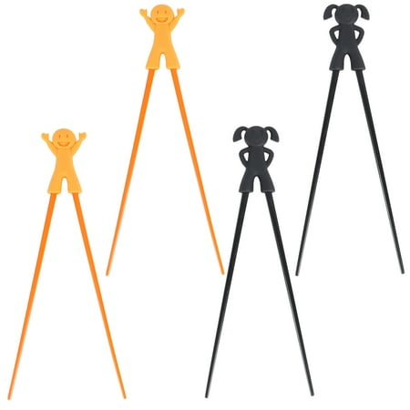 4 Pairs Cartoon Training Chopsticks Children Chopsticks Kids Chopstick Helper