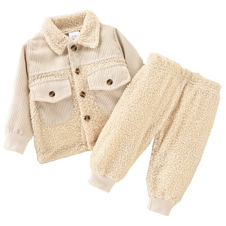 Aompmsdx Toddler Boys Winter Long Sleeve Patchwork Cord Fleece Kids Tops Coat Pants 2Pcs Outfits Clothes Set Newbornbaby Accessories
Aompmsdx Toddler Boys Winter Long Sleeve Patchwork Cord Fleece Kids Tops Coat Pants 2Pcs Outfits Clothes Set Newbornbaby Accessories