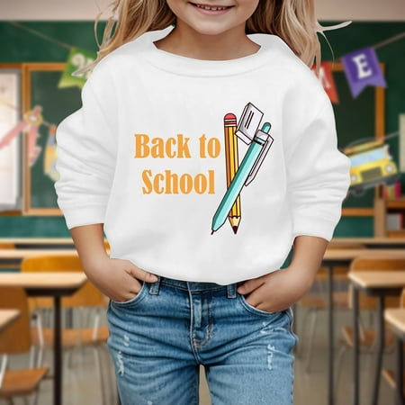 CHAOLEI Back To School Season Girls Sweatshirt Winter Fashion Long Sleeve Warm Comfortable Tops Cartoon Patterns Casual Wearing -White 11-12 Years
CHAOLEI Back To School Season Girls Sweatshirt Winter Fashion Long Sleeve Warm Comfortable Tops Cartoon Patterns Casual Wearing -White 11-12 Years