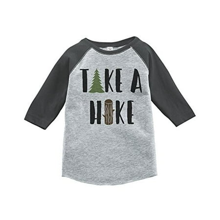 Custom Party Shop Unisex Take a Hike Outdoors Raglan Tee Grey