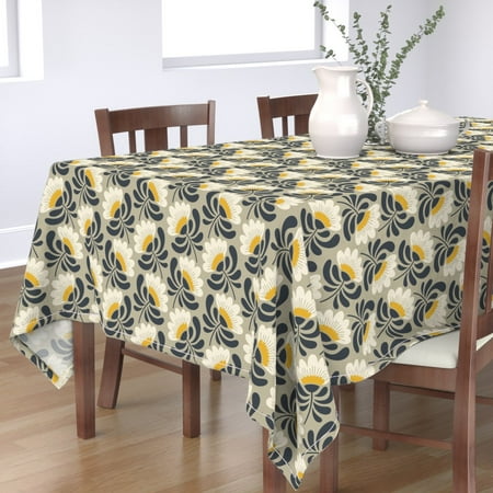 Cotton Sateen Tablecloth 70 x 120 - Large Flowers White Vintage Yellow Floral Grey Blossoms Print Custom Table Linens by Spoonflower
Cotton Sateen Tablecloth 70 x 120 - Large Flowers White Vintage Yellow Floral Grey Blossoms Print Custom Table Linens by Spoonflower