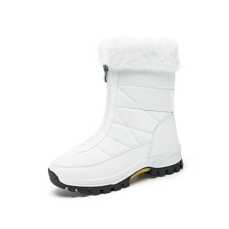 Rotosw Women Winter Shoes Mid Calf Snow Boots Plush Lining Ankle Bootie Wear Resistant Round Toe Warm Shoe Hiking Comfortable Fuzzy Boot White 6
Rotosw Women Winter Shoes Mid Calf Snow Boots Plush Lining Ankle Bootie Wear Resistant Round Toe Warm Shoe Hiking Comfortable Fuzzy Boot White 6