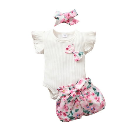 0-18 M Newborn Girls Clothes Outfits Set Ruffle Sleeve Romper + Flower Shorts Headband Summer Outfit 3pcs/set 6-9 Months
0-18 M Newborn Girls Clothes Outfits Set Ruffle Sleeve Romper + Flower Shorts Headband Summer Outfit 3pcs/set 6-9 Months