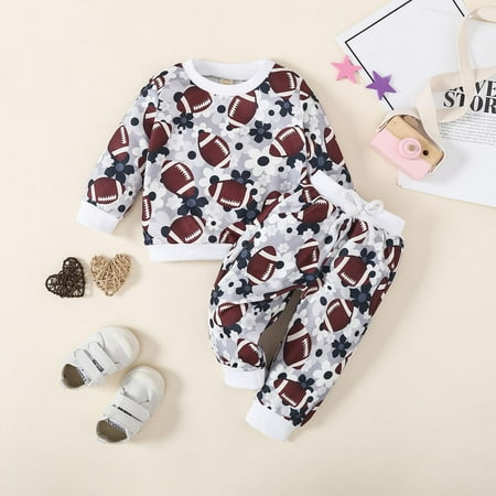 Toddler Boys Outfit Sets Long Sleeve Cartoon Rugby Football Prints T Shirt Pullover Tops Pants Suit
Toddler Boys Outfit Sets Long Sleeve Cartoon Rugby Football Prints T Shirt Pullover Tops Pants Suit