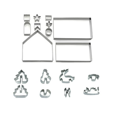 TOYMYTOY 18pcs DIY Stainless Steel Bakeware 3D Christmas Cookie Cutter Biscuit Mold Fondant Cake Decorating Tools
TOYMYTOY 18pcs DIY Stainless Steel Bakeware 3D Christmas Cookie Cutter Biscuit Mold Fondant Cake Decorating Tools