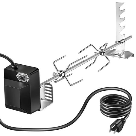 Rotisserie Kit Universal with 71.12 cm Spray Rod Complete Bracket and Universal Fixing Screws-US Plug
