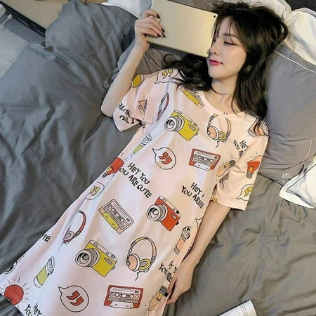 Twowood Women Casual O Neck Short Sleeve Camera Cats Nightgown Nightdress Sleepwear
Twowood Women Casual O Neck Short Sleeve Camera Cats Nightgown Nightdress Sleepwear