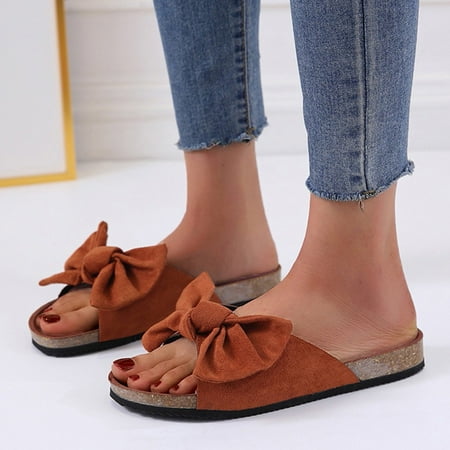 Fjofpr Slippers for Women Women Fashion Bow Tie Flat Thick Bottom Sandals Slipper Beach Home Shoes Hot
Fjofpr Slippers for Women Women Fashion Bow Tie Flat Thick Bottom Sandals Slipper Beach Home Shoes Hot