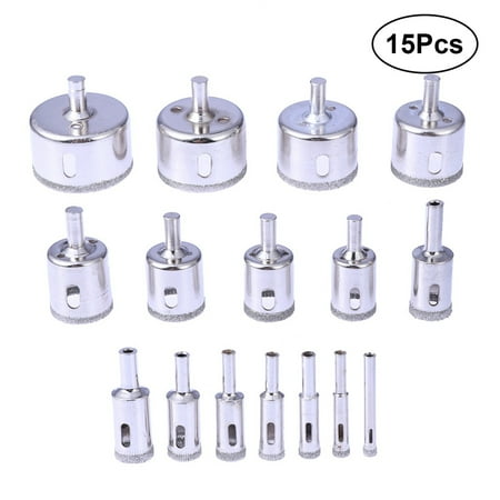 15 Pcs Diamond Grit Drill Bit Set Hole Cutting Tool for Tile Marble Glass Ceramic Granite 6mm - 15mm
15 Pcs Diamond Grit Drill Bit Set Hole Cutting Tool for Tile Marble Glass Ceramic Granite 6mm - 15mm